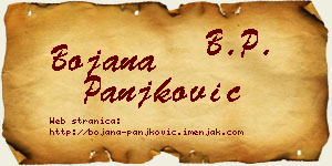 Bojana Panjković vizit kartica
